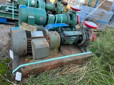 TACO #FM2508-8.45B2E1B1L0, centrifugal pump, 7.5 HP, 3" inlet, 2.5" outlet, 1989