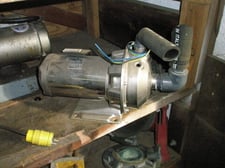 Lowara #CEM-706/3, Stanless Steel centrifugal pump, 1.4 HP, 2" inlet, 1.5" outlet