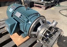 AMPCO #LHV540-280, Ampco Steel centrifugal pump, 30 HP, 2" tri-clamp inlet, 3" tri-clamp outlet