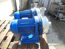 66 GPM, Hilge #Hygia-Bloc-11/30A, Stainless Steel centrifugal pump, 4 HP, 2" inlet, 2" outlet (2 available)