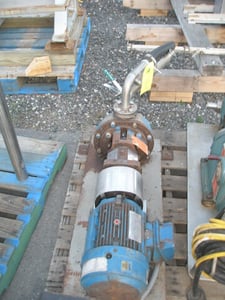 Peerless #8196STP, 316 Stainless Steel centrifugal pump, 5 HP, 2" inlet, 1.5" outlet, 8" impeller