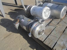 500 GPM, Cherry Burrell #60H2, Stainless Steel centrifugal pump, 7.5 HP, 3" inlet, 2" outlet
