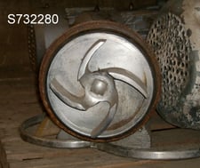 Tri-Clover #R-1726, sanitary centrifugal pump, 4" inlet, 2" outlet, 8" impeller, less motor drive