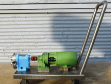 Waukesha #10, sanitary Stainless Steel positive displacement pump, 3/4 HP, 1" inlet/outlet