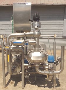 310 GPM, Waukesha #220CU2, pump transfer station, 316 Stainless Steel, 30 HP, 4" inlet/outlet