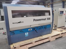 Weinig #Powermat-500, 6-head, feed-through moulder, 9-1/16" x 4-3/4" working capacity, 1-9/16" spindle
