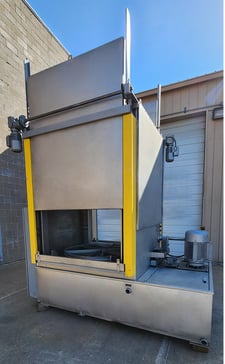 Proceco #FTT-48-60-E-500-2-R-BO-SS, Stainless Steel wash-rinse-blowoff turntable w/pass thru