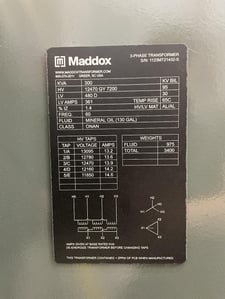 300 KVA 12470GY/7200 Primary, 480 Delta Secondary, 3 phase, Padmount Transformer, Ready To Ship