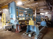 Associated Machine Design #304, rebuilt Langston 304 Speedmaster 2-drum slitter rewinder, 2002