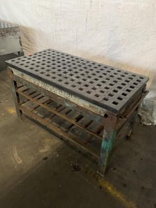 5' x 2' Acorn, welding table, x 36" height, w/ stand