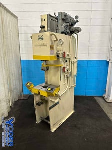 8 Ton, Hannifin #OGF-88-8-2-2-PB6B, C-frame hydraulic press, 12" stroke, 5" Shut Height, 10" throat7.5 HP
