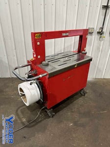 Samual #710, strapper, 1/4" to 5/8" strap width, roller in work table