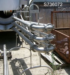 Retention coil for pasteurizer, 316 Stainless Steel, 3" diameter x 5' L tube, 6-pass
