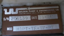 .5" Wilden #M1PT, Diaphragm Pump, PPL, 14 GPM, 1986