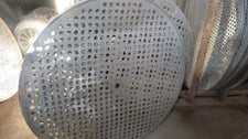 48" Sweco, Perforated Plate Screen, Stainless Steel, (31) 3/4" diameter, (4) 1/2" diameter & (1) 1" diameter