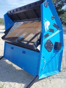 84" x 54" DeSite ASM #SLG-78, Incline Scalping Screen w/Electric Vibrator, 0.75" x 4" spare rod deck, 1.5" x