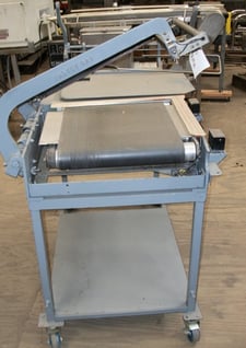 Weldotron #6401, Semi-Automatic L-Bar Sealer, hot wire type, 20" x 17" seal area, 16" x 19" conveyor, 220 V.