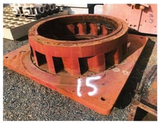 Raymond #5057, Roller Mill Spare parts, (2) mill base, (2) side and whizzer, (1) 75 HP blower and motor