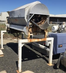 Magnuson #HK-Washer, Scrubber/Peeler/Washer, 90" diameter x 9.5' L, (20) 4" brush rollers, 7.5 HP, 230/460V