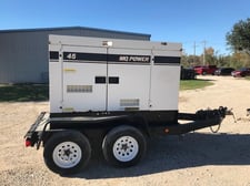 40 KW Multiquip #DCA45SSIU4F, trailer mounted, Tier 4,120/240/208/277/480 Volts, 4212 hours, 2014, $31k
