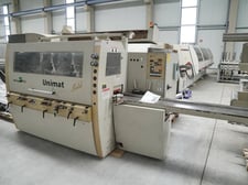 Weinig #U-Gold, feed through moulder, 6 head, 9-1/6" x 4-3/4" capacity,