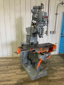 Bridgeport #Series-I, ram type vertical mill, 9" x42" table, 2 HP, chrome ways, one shot lube