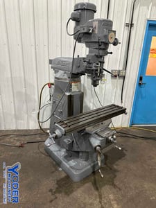 Bridgeport #Series-I, ram type vertical mill, 9" x42" table, 2 HP, chrome ways, one shot lube