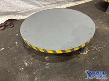 3500 lb. Custom #3500, horizontal pallet type uncoiler, 47" table diameter, drag brake