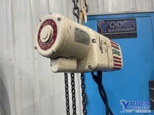 .2 Ton, Coffin, single phase chain hoist, 16' lift height, pendant control, 110 V.
