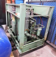 160 cfm, 110 psi, Sullair #12B-40L, rotary screw air compressor, 40 HP, 1984