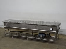 200 gallon Sani-Matic, trough style 304 Stainless Steel COP tank, with 7-1/2 HP centrifugal recirculation pump