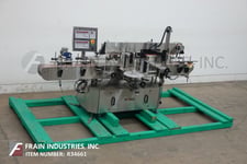 Tronics #3S3, Stainless Steel, right hand, front, back & wrap, pressure sensitive labeler rated from