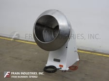 42" Colton, Stainless Steel conical coating pan, 42" ID, 31" deep, 26" dia opening, (4) 2" high baffles