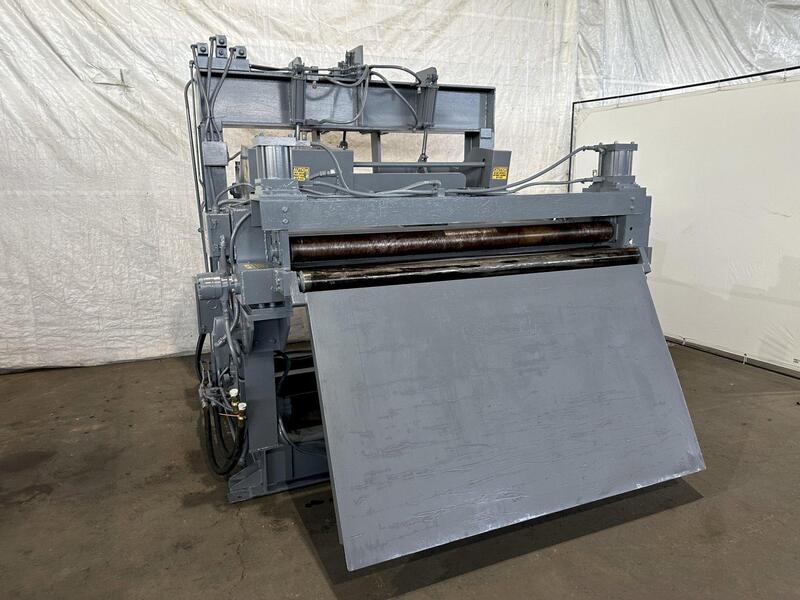 Paxson #282S-5-25, hydraulic peeler table with tension stand, 72" x .250", #0106123