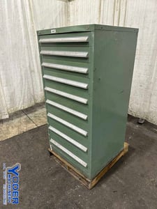 9 Drawer Vidmar cabinet, 30" W x 27-3/4" x 59" H