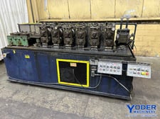 6 Stand, Dahlstrom #550-6-OB rollformer, 2" shaft diameter, 6" roll space, 11" horizontal center, 10 HP