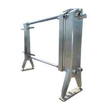 1198 sq.ft., APV, R51, Plate Heat Exchanger, (238) Diagonal flow plates, 5000 GPH, (2) Dividers, 23 gallons