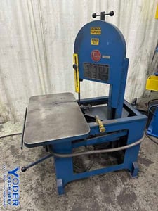 9" x 14-1/2" Roll-In #EF-1459, band saw, 30" x 18-1/2" table, 10' x 3/4" blade, 1 HP