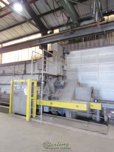 Pangborn #ES1885-22 RK, Roto-Blast pass thru sandblaster, 21.5" x 29.75" opening, bag house & baags, push