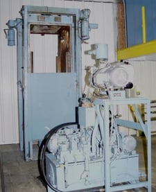 150 Ton, TMP, 25" x36", up-act, 56" daylight, 32" stroke, vac.pump, hydraulic unit, 1991, (2 available)