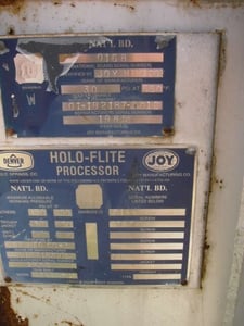 24" x 288" Joy Holoflite #D2424-6, processor, 2-screw, Carbon Steel, oil heated, spare trough, #1270617