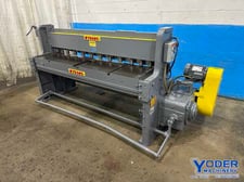 14 gauge x 6' Wysong #1472, power squaring shear, 24" back gauge, 12 hold downs, 2 HP, 60 SPM