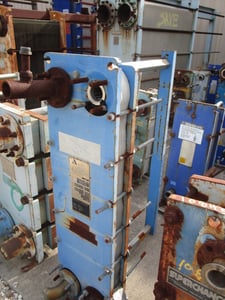 47 sq.ft., APV, VEGAO28, plate heat exchager, 145 psi, 302&deg;F, (18) plates, 2009