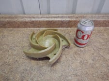 Goulds Pump, Impeller 8-1/8" diameter, 6 Vane 1" Bore Hetron Resin, NEW