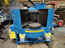 17" Wheelabrator #A3-44873, newer style multi-table machine, (1) 25 HP wheel, dust collector, 2004