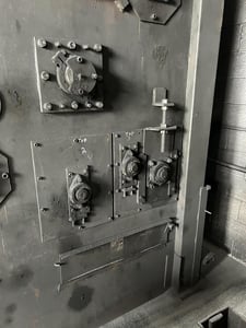 12 cu.ft. Wheelabrator #TBR-12, rubber belt machine, (1) 30 HP wheel,dust collector, 1994