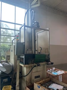 10 Ton x 42" stroke, Ty-Sa-Man Miles #MBHD-24-30-120R, pull down broach, in plant, under power, excellent