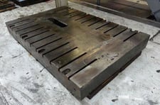 72" L x 42" width x 8" H, T-slotted bolster plate