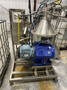 Stainless Steel disc centrifuge with control panel