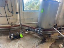 200 gallon Vertical Stainless Steel single wall balance tank, 3 HP centrifugal pump